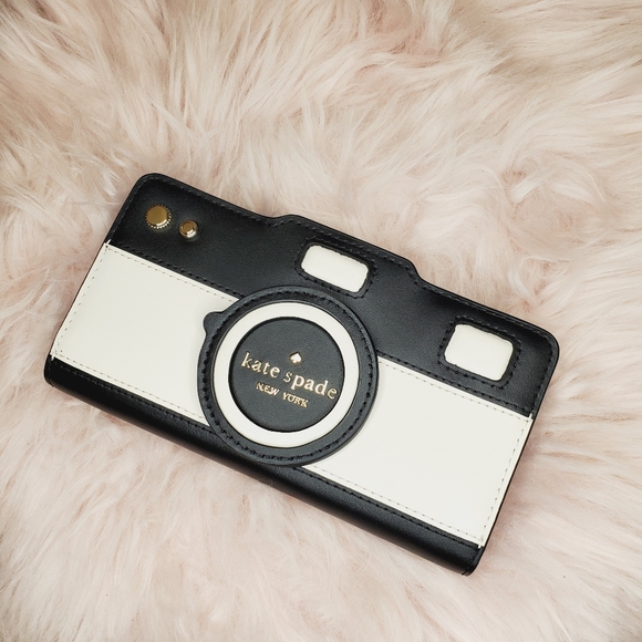 NWT KATE SPADE OH SNAP CAMERA LARGE SLIM BIFOLD WALLET $199 PARCHMENT MULTI - Picture 3 of 6